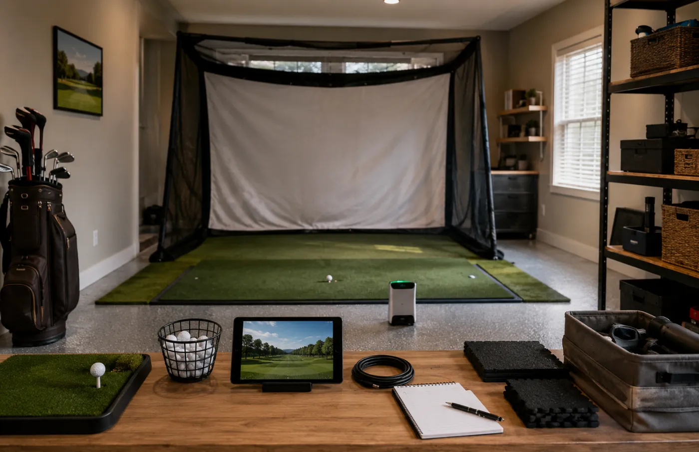 Sub-$5,000 golf simulator budget priorities visual